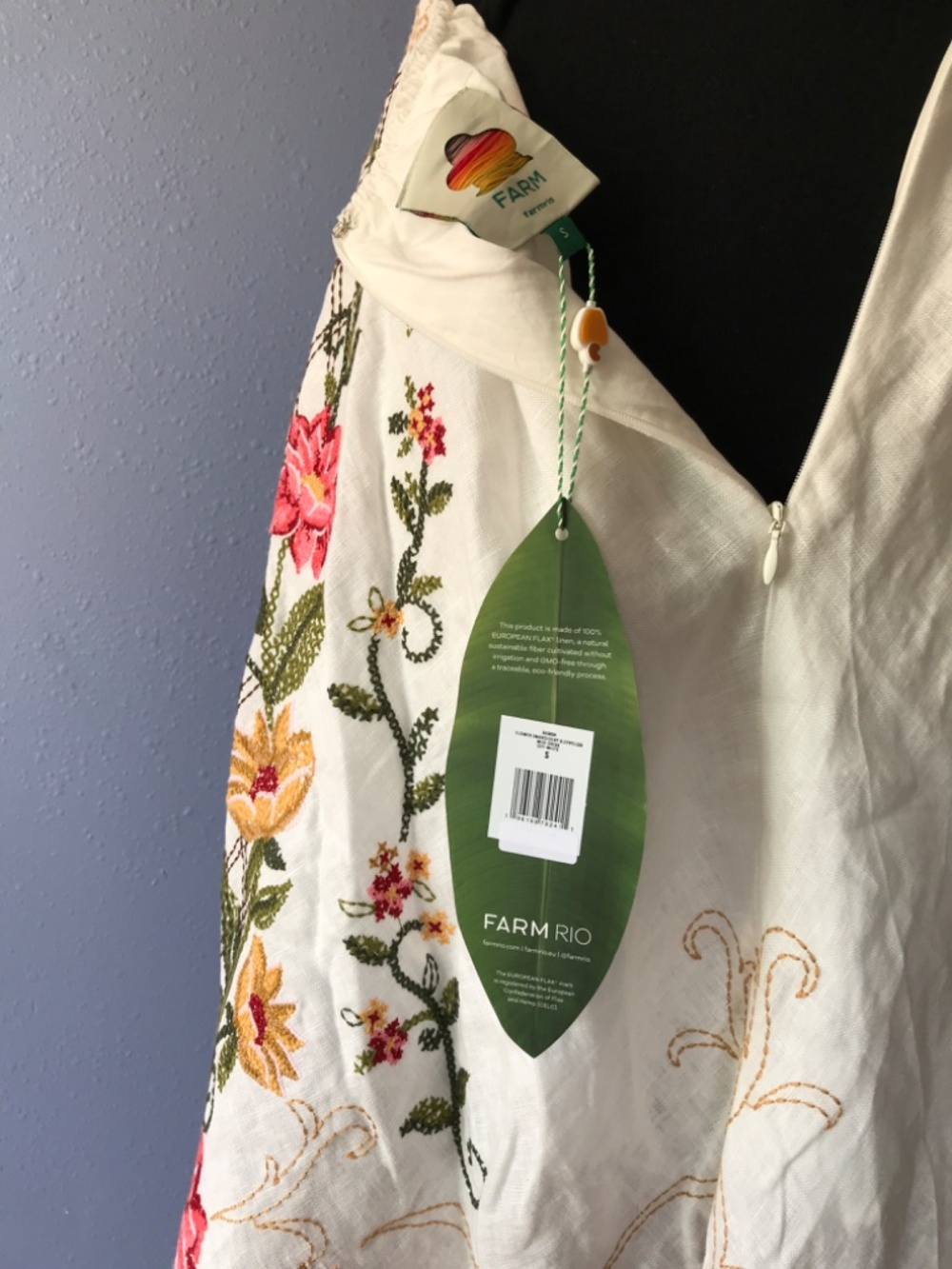Embroidered Farm Rio Midi Dress Size S - Picture 14 of 16